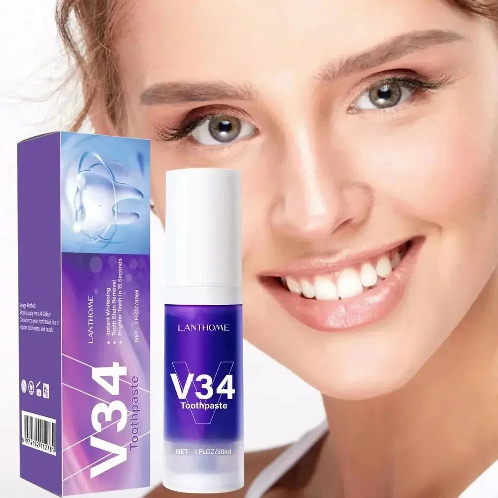 V34 Teeth Whitening Mousse Toothpaste