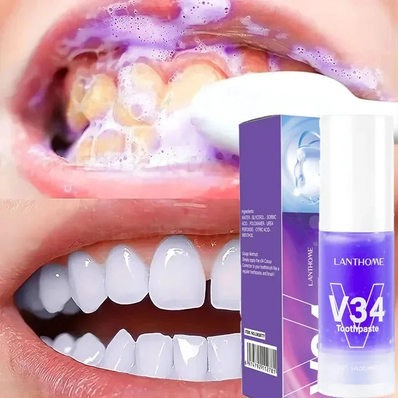 V34 Teeth Whitening Mousse Toothpaste